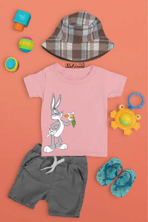 Bugs Bunny Detail Printed Girls/Boys T-Shirt