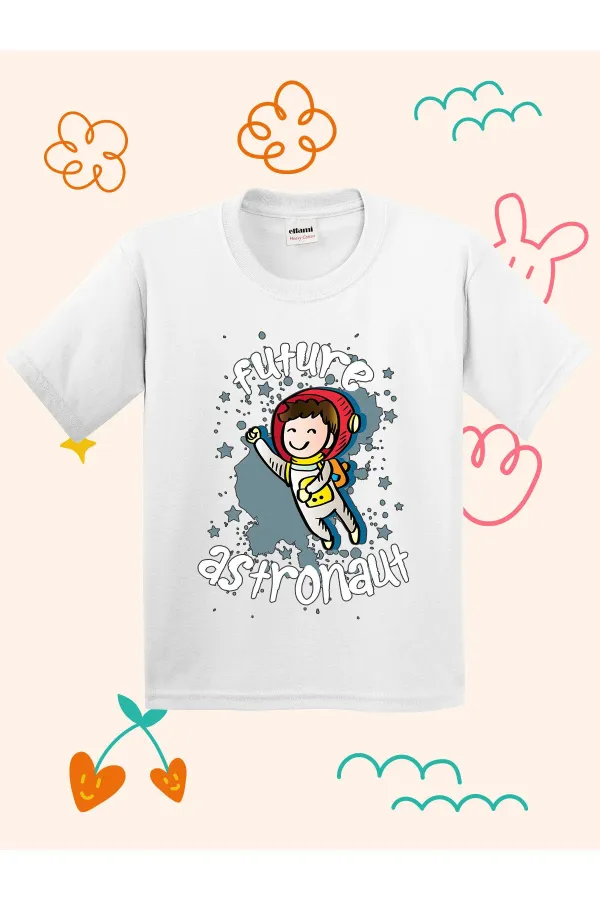 Astronaut Design Printed Kids T-shirt