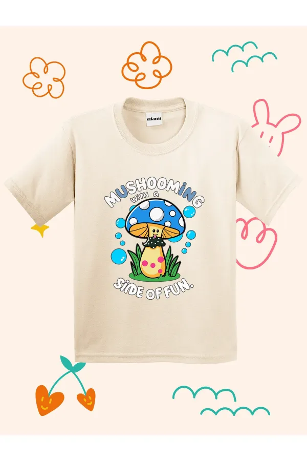 Mushroom Print Kids T-shirt