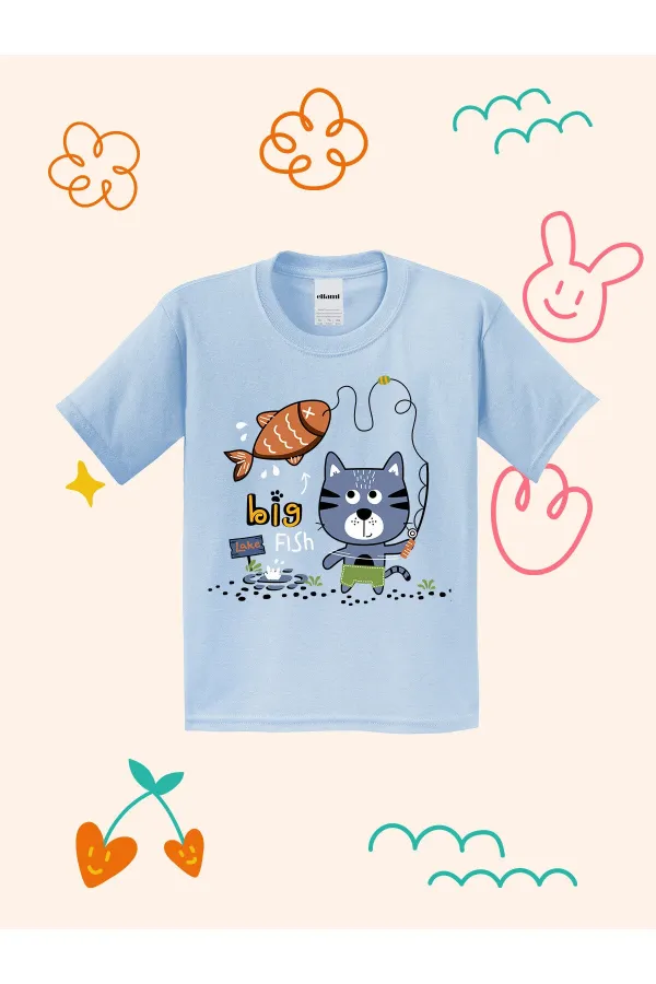 Big Fish Lake Design Kids T-shirt
