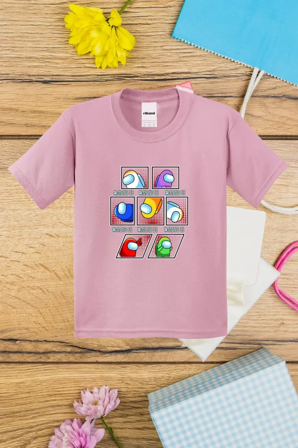 T-shirt imprimé pour enfants avec personnages Among Us