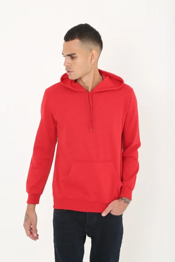 Erkek Kırmızı Basic Sweatshirt