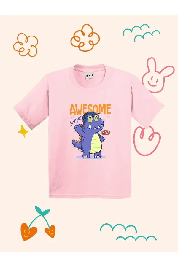 Awesome Dino Design Kids T-shirt