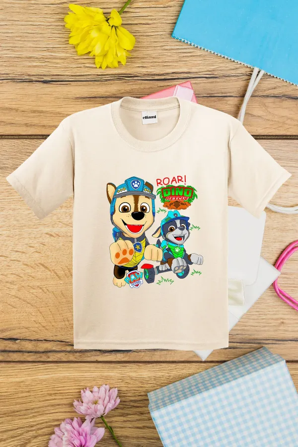 T-shirt imprimé dinosaure Paw Patrol pour enfants