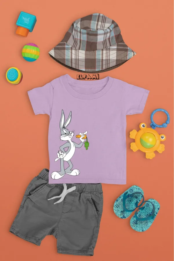 T-shirt imprimé Bugs Bunny pour fille/garçon