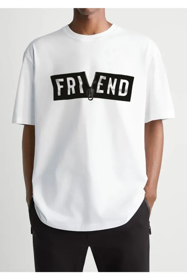 Oversized Printed White T-shirt