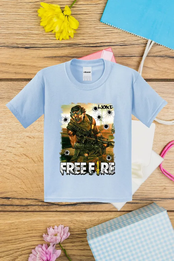 T-shirt imprimé pour enfants avec motif FreeFire