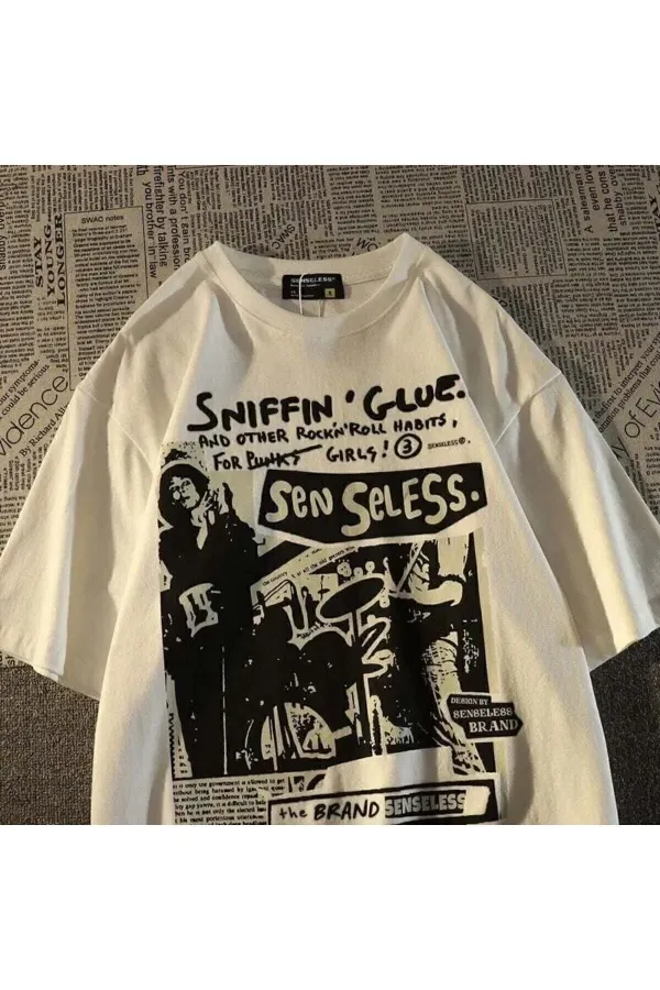 Grunge Cartoon Printed (unisex) T-shirt