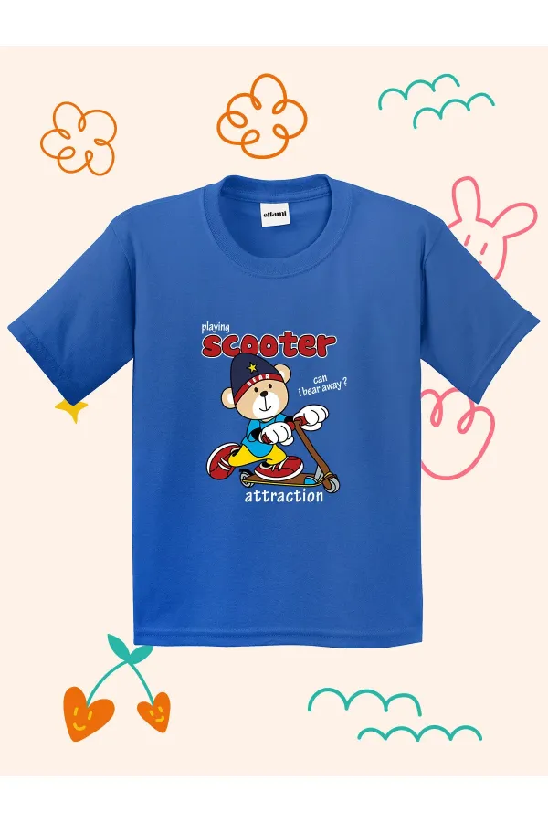 Scooter Ayıcık Baskılı Çocuk T-shirt