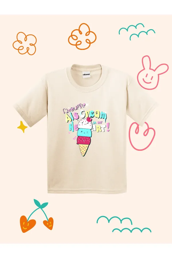Favori Dondurmam Tasarımlı Çocuk T-shirt