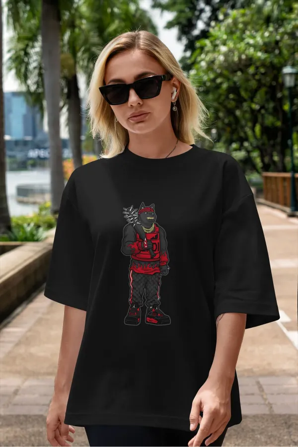 Unisex Men's/Women's JAGUAR Custom Printed Oversize Cotton Crew Neck T-Shirt