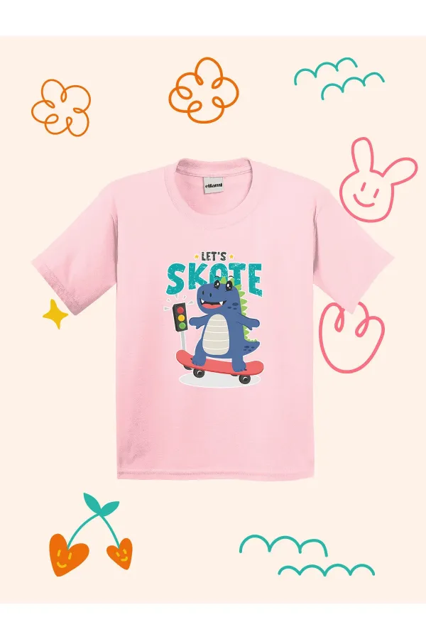 Lets Skate Printed Kids T-shirt