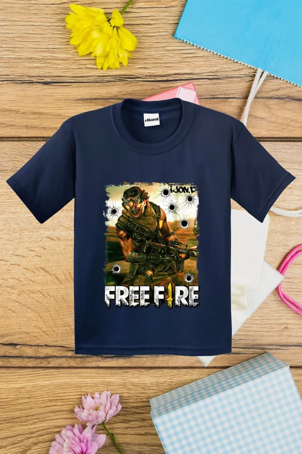 T-shirt imprimé pour enfants avec motif FreeFire