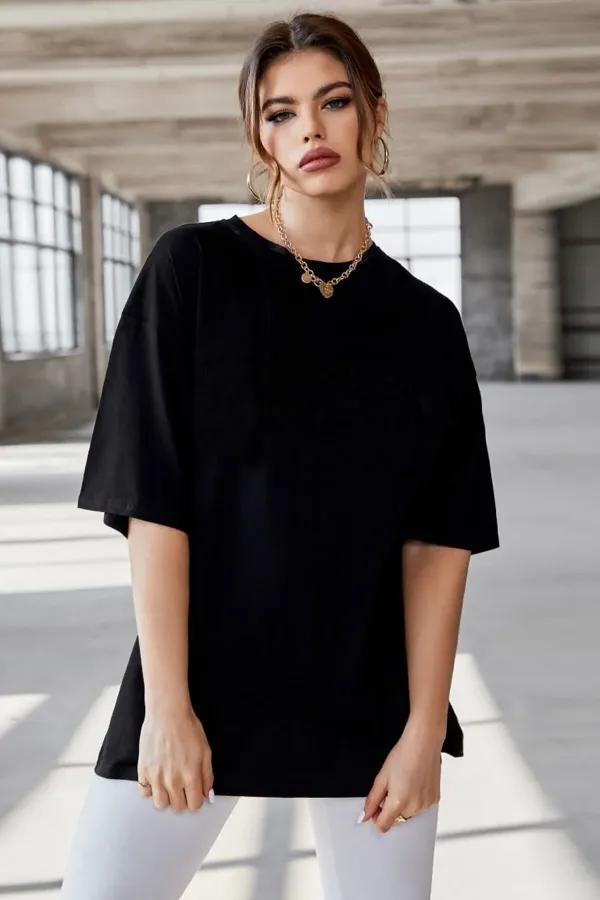 Oversize Plain Black T-Shirt
