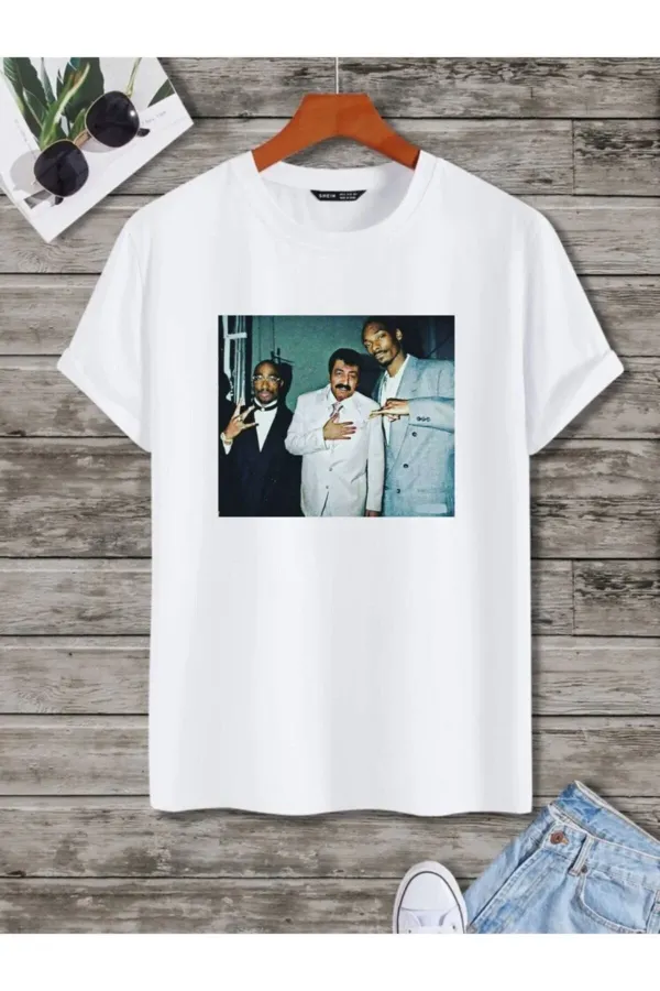 Unisex Muslim Printed Oversize White Garalio T-shirt