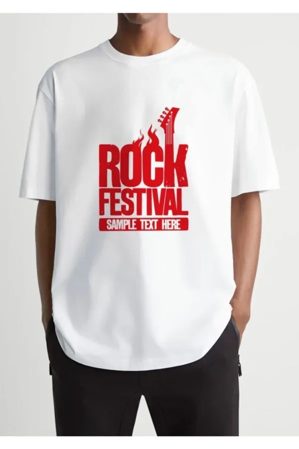 Rock Printed Oversize T-shirt