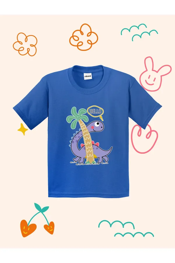 Hello Dino Designed Kids T-shirt
