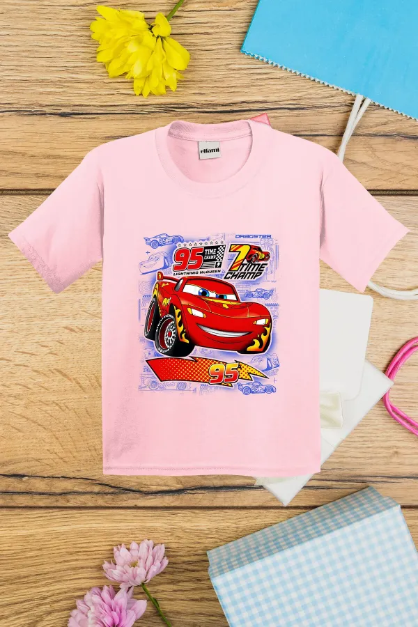 T-shirt imprimé Lightning McQueen pour enfants
