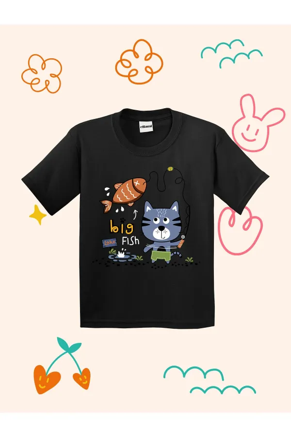 Big Fish Lake Design Kids T-shirt