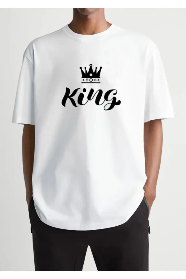 Oversize King Printed White T-shirt