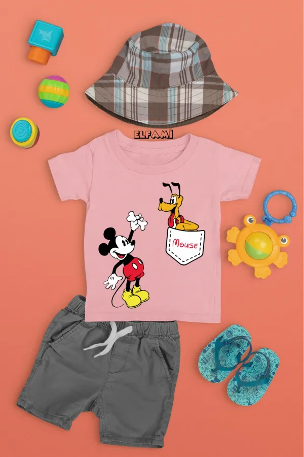 T-shirt imprimé dessin animé pour filles/garçons