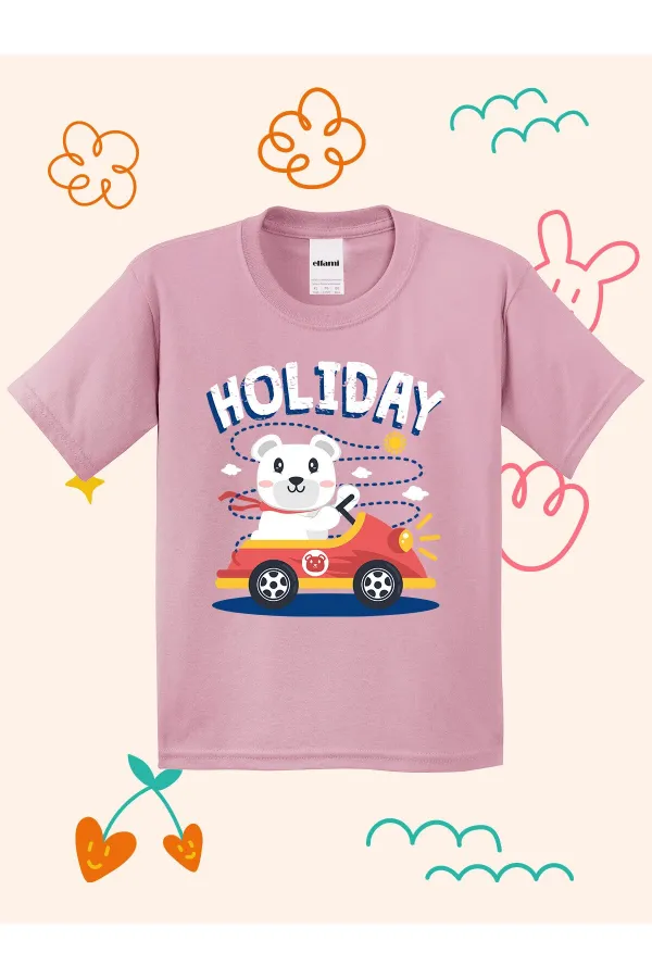 Holiday Ayıcık Çocuk Baskılı T-shirt
