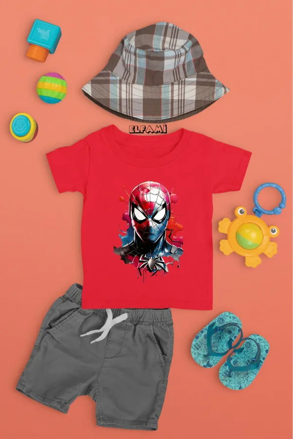 T-shirt imprimé Spider-Man pour fille/garçon