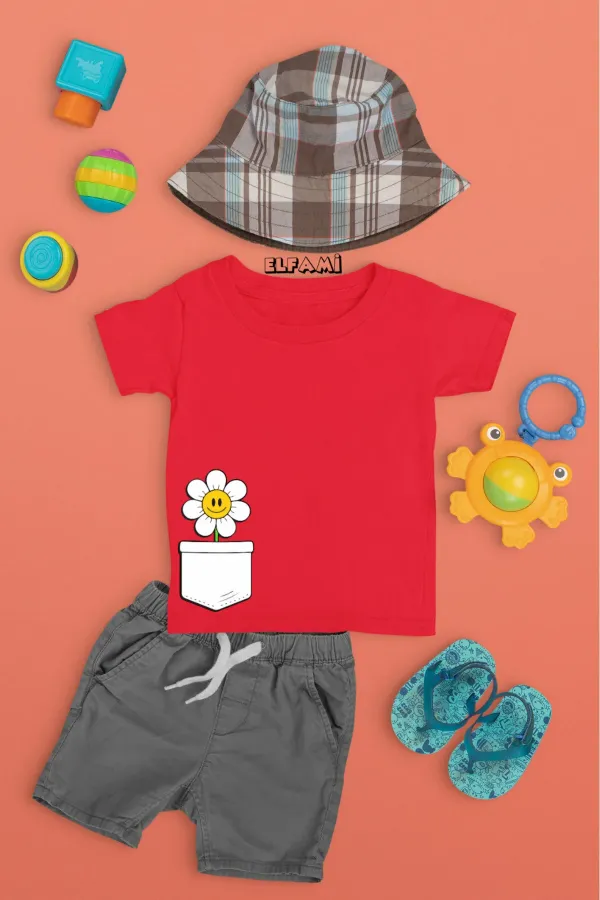 T-shirt imprimé marguerite pour fille/garçon