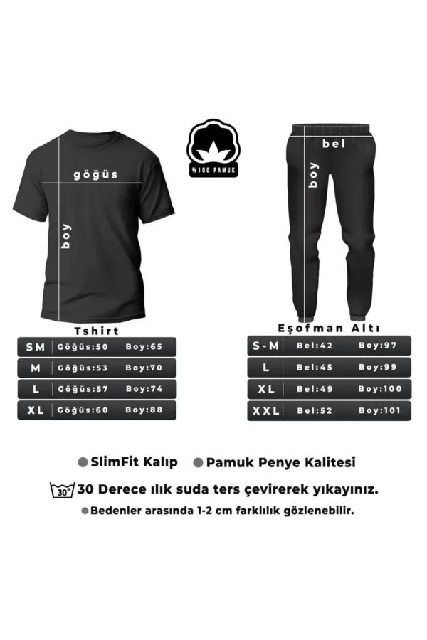 Beyaz Baskılı Eşofman Takımı Jrd001