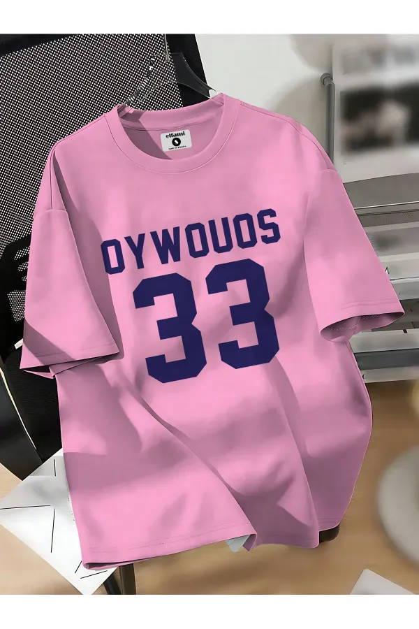 Unisex OYWOUOS 33 Printed Oversize Cotton T-Shirt