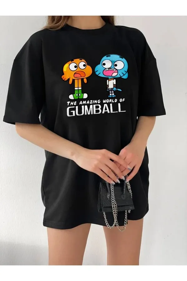 Unisex Relaxed Cut Gumball Character Oversize T-shirt