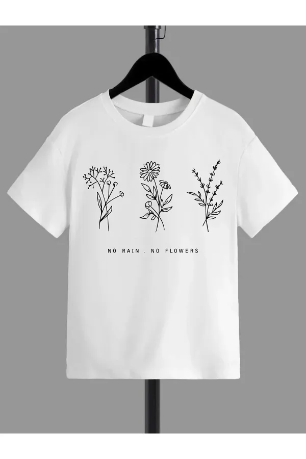 No Flowers Baskılı Çocuk Tişört No Flowers Baskılı Çocuk Tişört