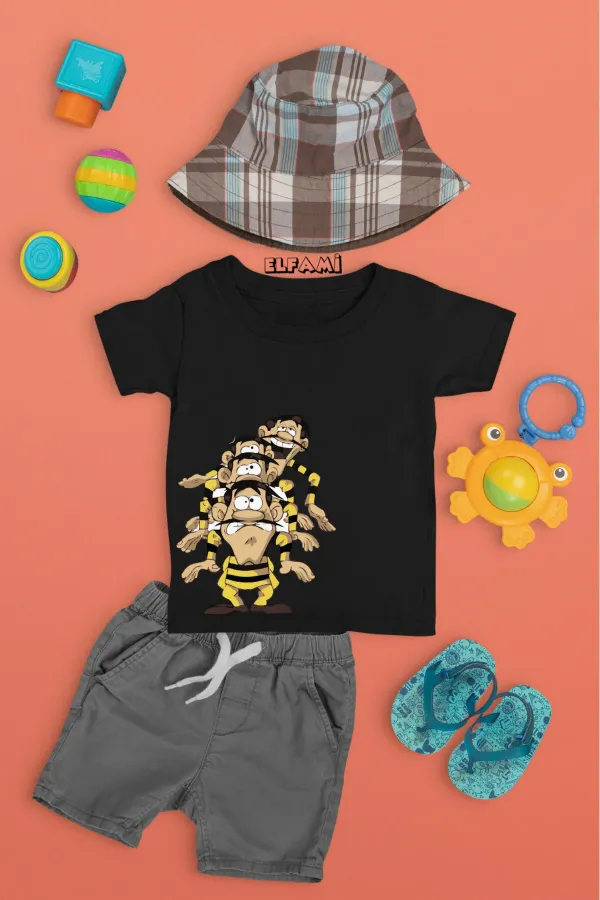 T-shirt imprimé Daltons pour filles/garçons