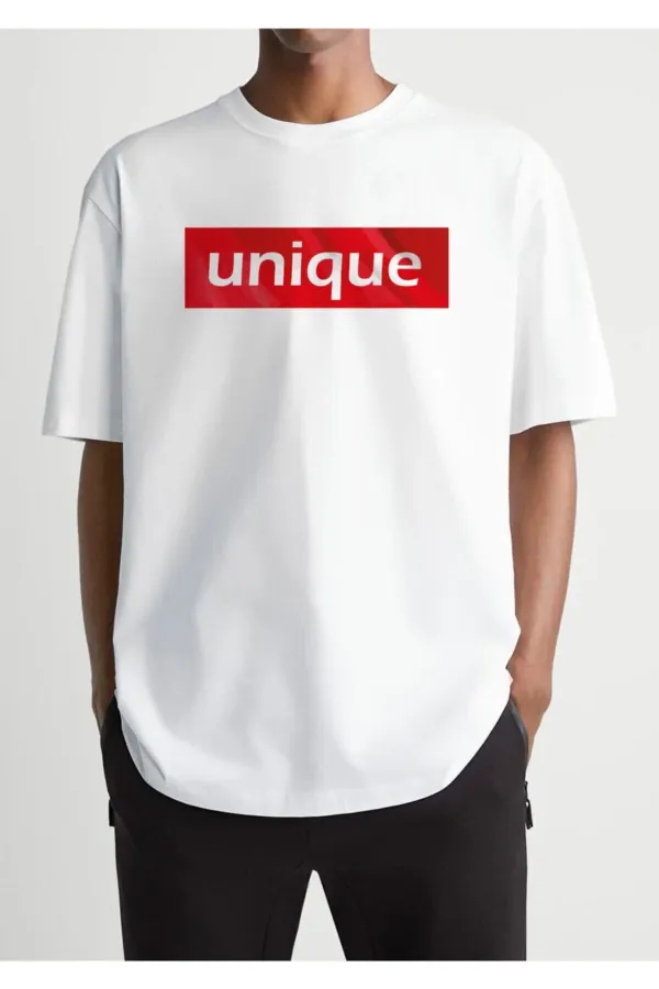 Oversize Unique Printed White T-shirt