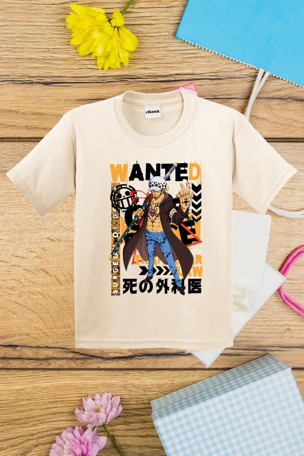 OnePiece Wanted Baskılı Çocuk Tshirt