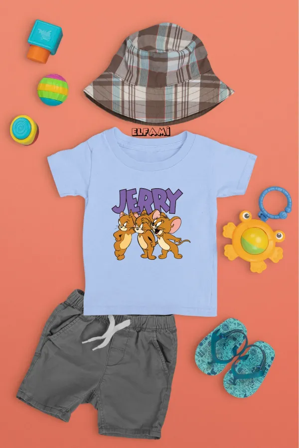 T-shirt imprimé Jerry Detail pour filles/garçons