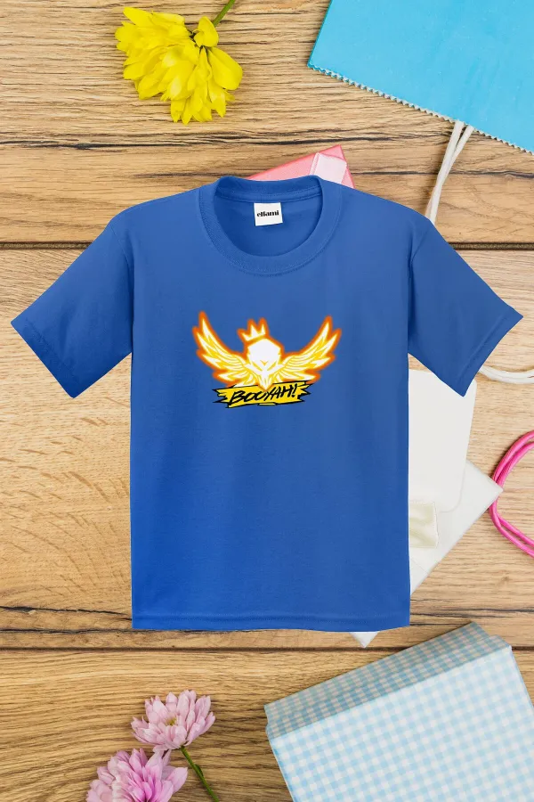 T-shirt imprimé pour enfants avec slogan Booyah