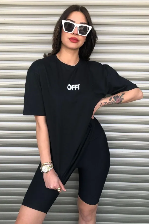 Black Unisex Joker Oversize T-shirt with Back Print