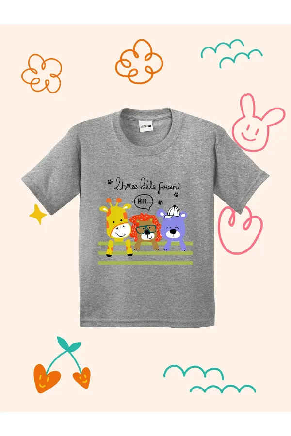 Three Little Friends themed kids' t-shirt