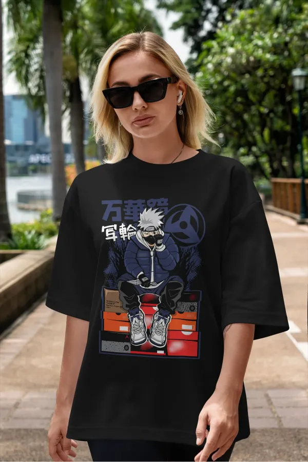 Unisex Men's/Women's ANIME Custom Printed Oversize Cotton Crew Neck T-Shirt