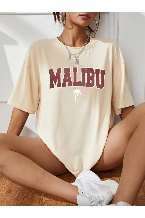 T-shirt oversize à imprimé floral Malibu pour femme T-shirt oversize à imprimé floral Malibu pour femme