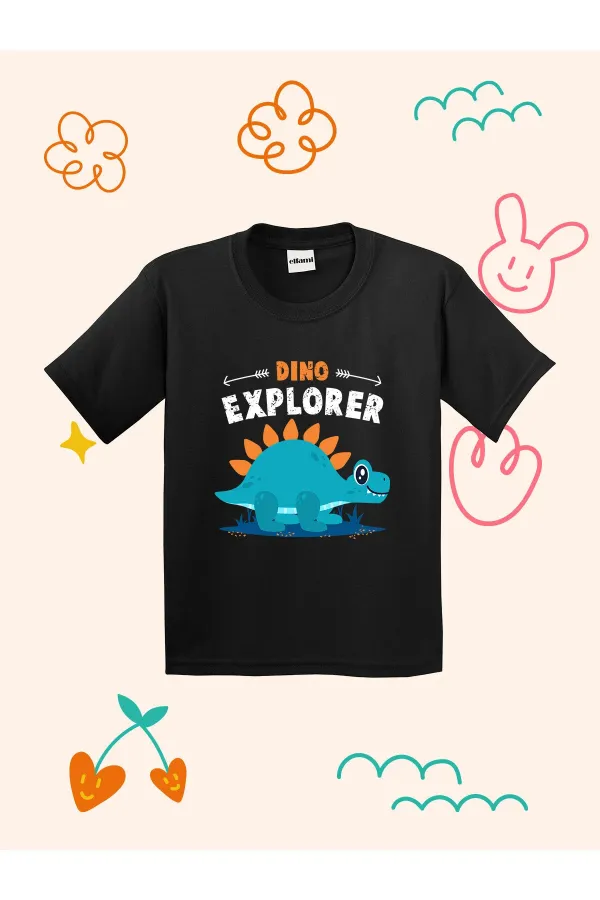 Explorer Dino Print Kids T-shirt