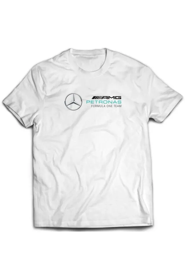 Unisex Beyaz Mercedes 2020 T-Shirt