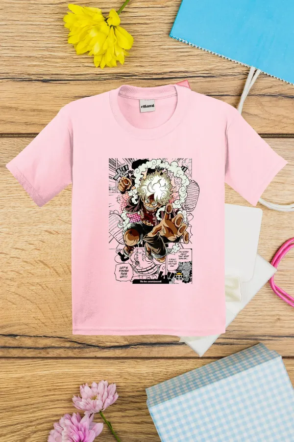 T-shirt imprimé One Piece Anime pour enfants