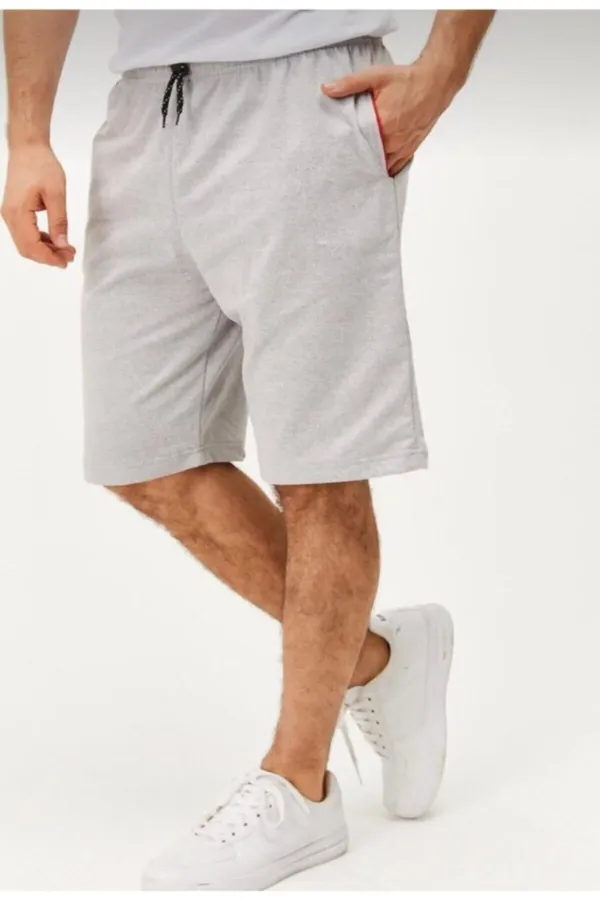 Unisex Gri Cepli Şort Şort