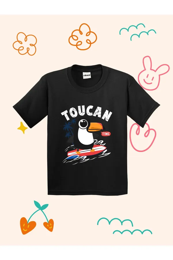 Toucan Time Design Printed Kids T-shirt