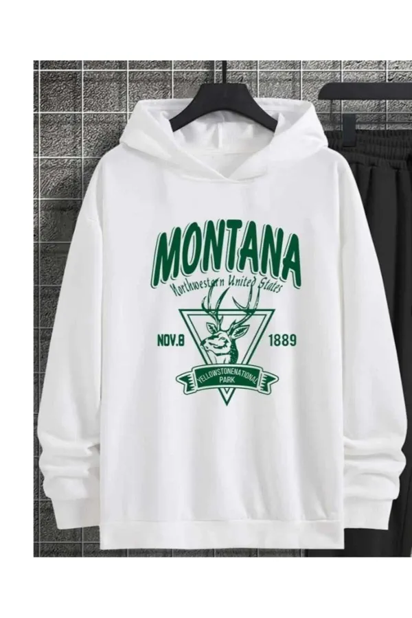 Montana Printed White Sweater