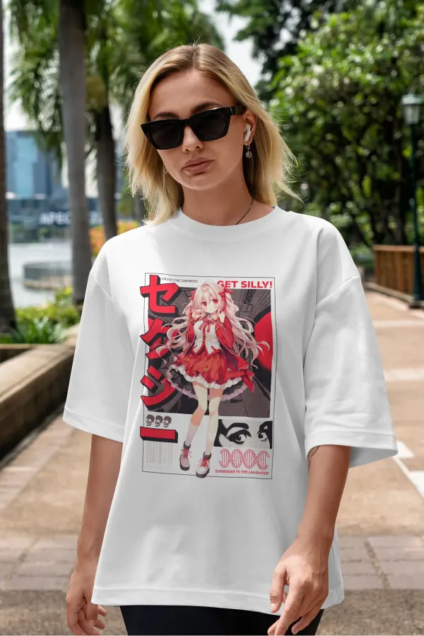 GET SILLY Unisex Men's/Women's Custom Printed Cotton Oversize T-shirt