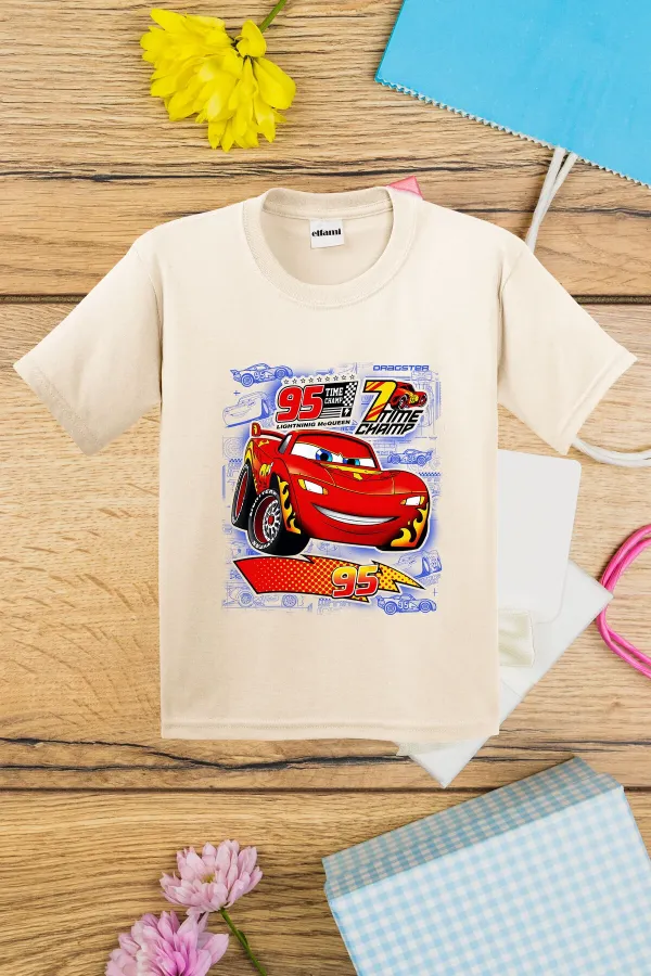 T-shirt imprimé Lightning McQueen pour enfants