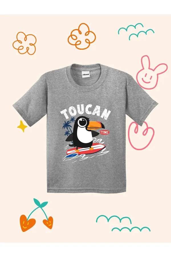 Toucan Time Design Printed Kids T-shirt